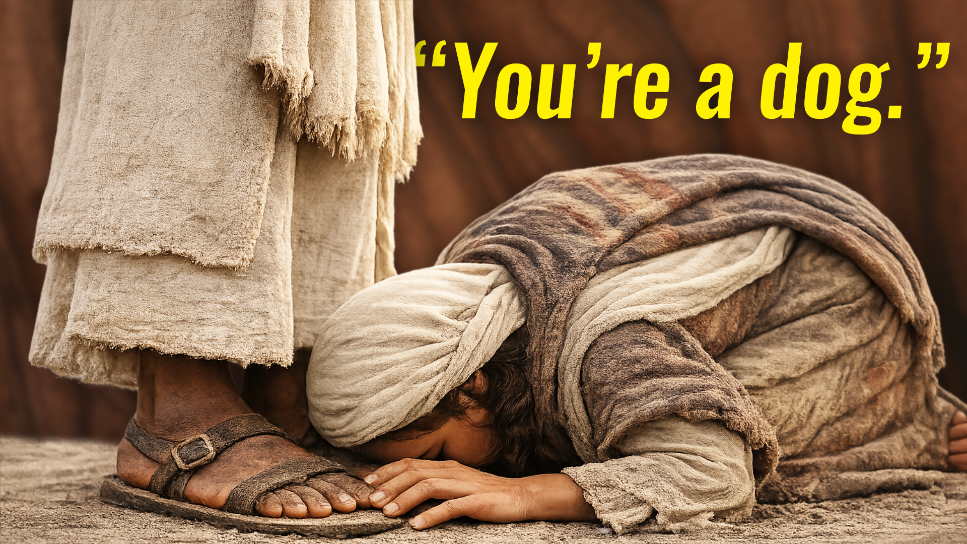 That time Jesus called a woman a dog. 